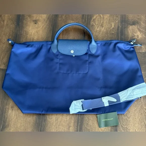 LONGCHAMP Le Pliage leather-trimmed shell tote NWOT - Picture 4 of 16